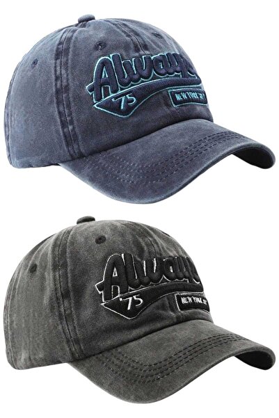 Uniquetrenders Set de 2 șepci de baseball unisex, ajustabile, cu broderie Alw...
