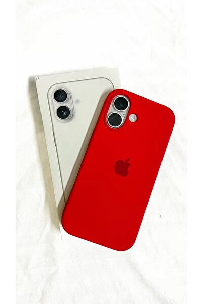 MELIFLIO iPhone 16 Uyumlu Içi Kadife Lansman Premium Kılıf - Kırmızı
