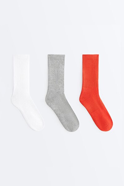 Oysho 3 çift Classic pamuklu karışım çorap