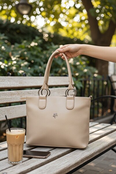 enoch Women's Hand and Shoulder Bag Classic Handbag with Floater Textured Rin...