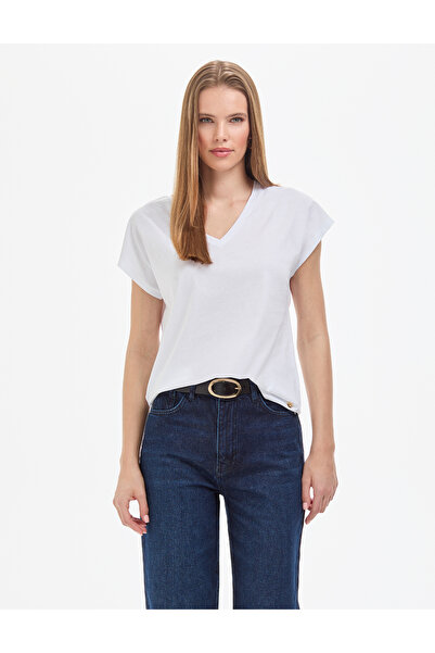 Pierre Cardin Λευκό Μπλουζάκι Βασικής Εφαρμογής 50325454-VR013