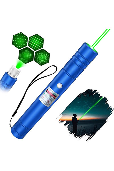 farissu Profesyonel Yeşil Lazer - 10 KM Menzilli, USB Şarjlı, Yıldız Başlıklı...