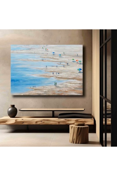 OEM Tablou decorativ Re-Bloom, design plajă/mare, pe pânză/lemn, multicolor, ...