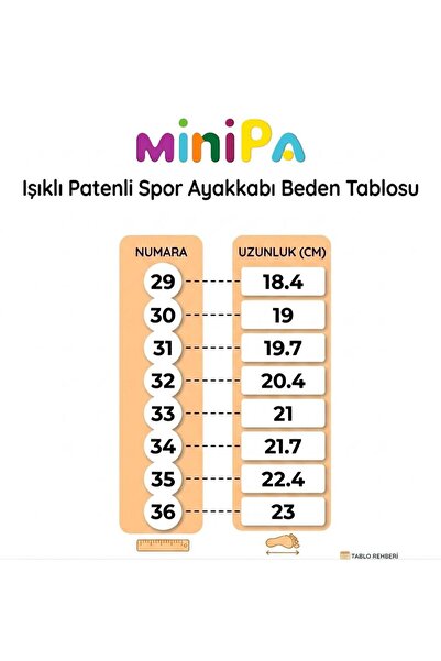 Minipa Undergrand Işıklı Patenli 4 Tekerlekli Spor & Paten Dönüşümlü Çocuk Ayakkabısı