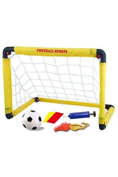 Cyrax Set de poartă de fotbal pentru copii, galben vesel