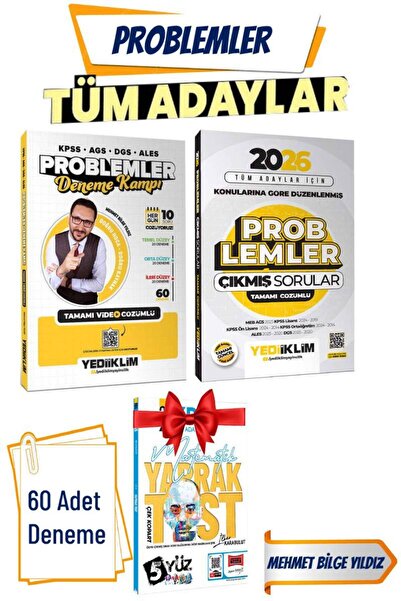Yediiklim Yayınları Yediiklim KPSS ALES DGS Problemler Deneme Kampı Mehmet Bi...