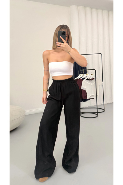 nona butik Παντελόνι Oliver Casual - Μαύρο