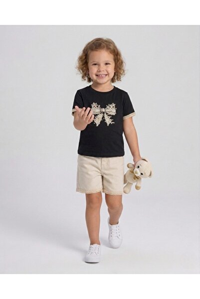 voyyo kids baby Στενή εφαρμογή! Κοριτσίστικο καλοκαιρινό λινό σορτς για ηλικί...