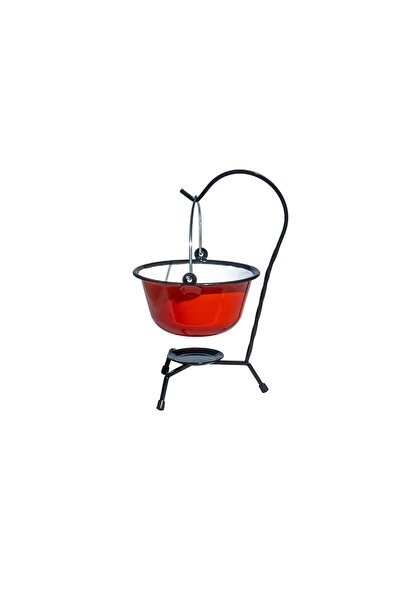 FOXMAG24 Μίνι 0.8L εμαγιέ ατσάλινος κάδος με βάση, αντικολλητικός και εύκολος...