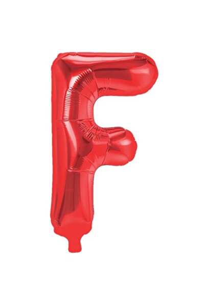 Cyrax Balon literă F din folie metalizată, băț roșu inclus