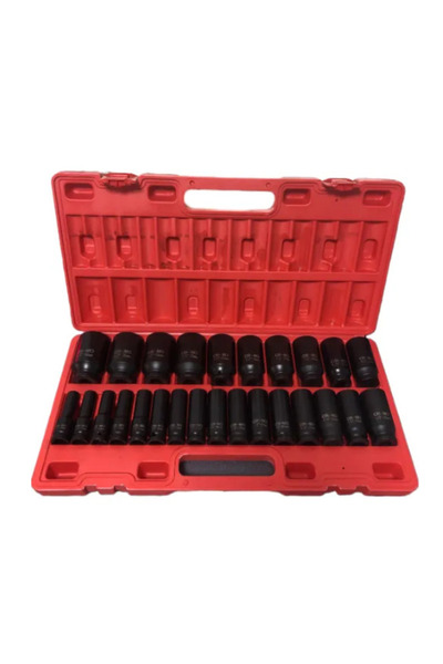 Jack Set de 26 piese de chei tubulare lungi de impact 10-36MM