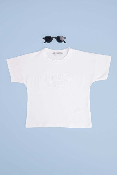 Fulla Moda Μπλουζάκι για αγόρια Grand Player Expert με ανάγλυφο σχέδιο