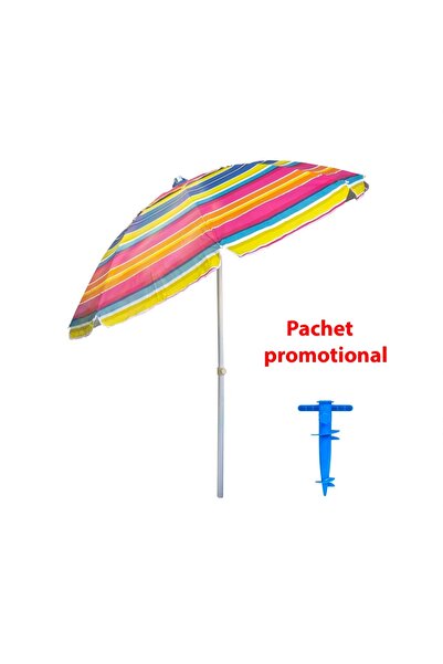 FOXMAG24 Ομπρέλα σκίασης 2 μέτρων με μπλε βάση τύπου κοχλία, ρυθμιζόμενη μετα...