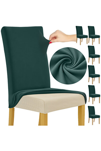 Ruhhy Σετ Καλυμμάτων Καρέκλας 6 τεμαχίων, Ελαστικά Γενικής Χρήσης, Πράσινο, Π...
