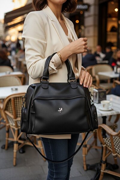 enoch Women's Hand and Shoulder Bag Multi-Compartment Functional Textured Lar...