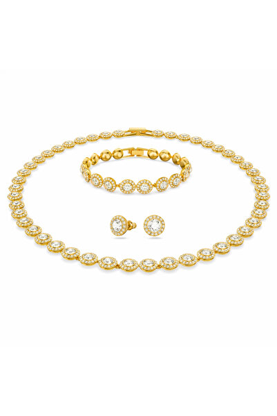 Novvu Σετ Δώρου Αγγελικό Χρυσό Βραχιόλι + Κολιέ + Σκουλαρίκια