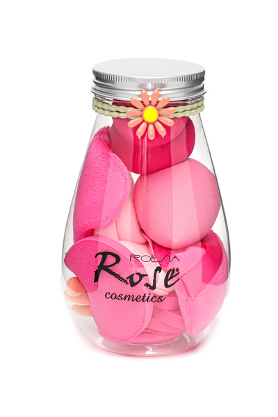 Roesıa Rose Cosmetics Rose Lotus Kavanoz Model Makyaj Sünger Seti
