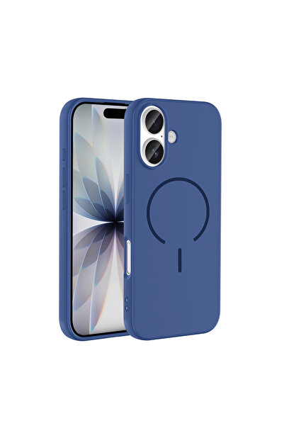 UnDePlus Apple iPhone 17 Kılıf Yumuşak Dokulu M-safe Şarj Özellikli Meta Kapak