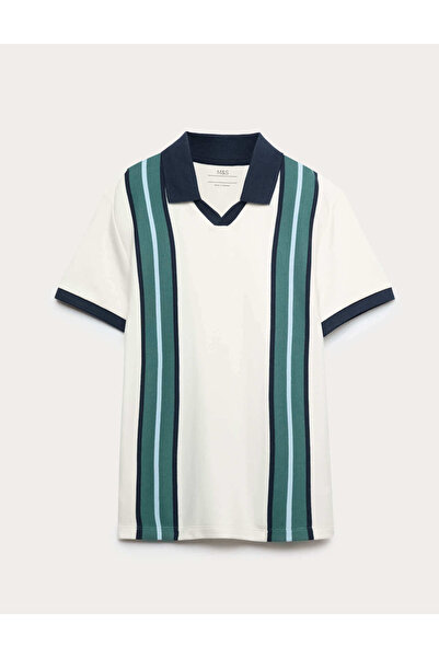 Marks & Spencer Çizgili Polo Yaka T-shirt