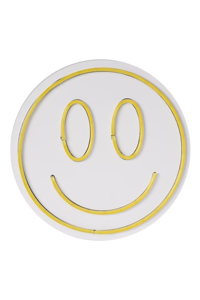 OEM Re-Bloom LED PVC Decor de perete, Alb/Galben, 27 cm