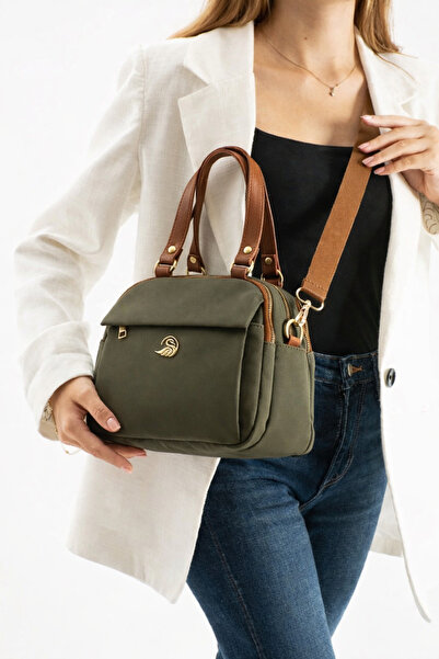 MILANOFOX Γυναικεία δερμάτινη τσάντα Buzzy με πολλαπλές θήκες, λουράκι και φε...