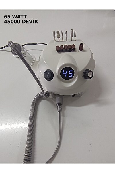 funshop Freze Makinesi 65W 45.000 Devir Dijital Ekranlı Manikür Pedikür Seti ...