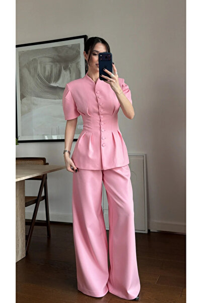 My Blog Ροζ Σετ με Μπαλόνια και Μανίκια, που εφαρμόζει στη μέση - 1704