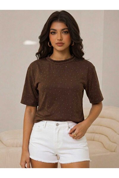 ns nirvana secret ΝΕΟ ΠΡΟΪΟΝ Γυναικεία Μπλούζα με Λαμπερές Πέτρες και Λαιμόκο...