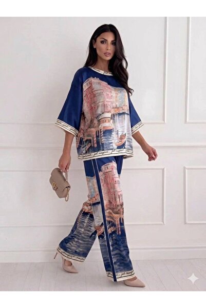 GLAMSI Σατέν κοστούμι με στάμπα