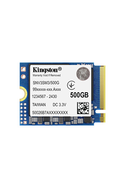 Kingston SSD 500GB NV3 M2 2230 PCIe 4.0 NVMe - Γρήγορη Απόδοση