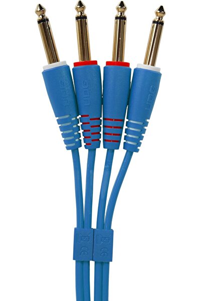 UDG Audio Cable Set 1/4'' Jack - 1/4'' Jack Blue Straight 1.5M