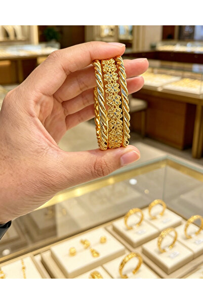 ALZAHR 24K gold-plated luxury women's bracelet with a mesh openwork design, p...