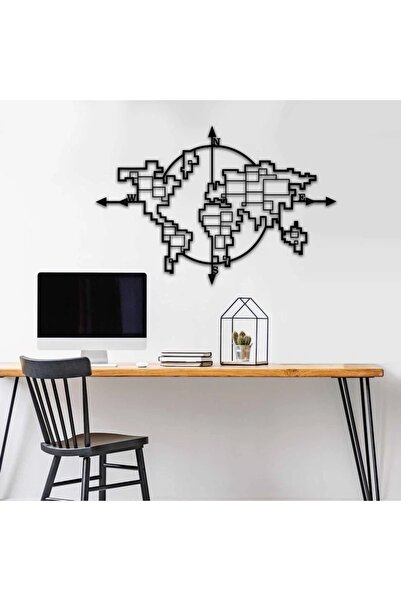 OEM Decorațiune de perete Re-Bloom, metal, negru, 74 x 49 cm