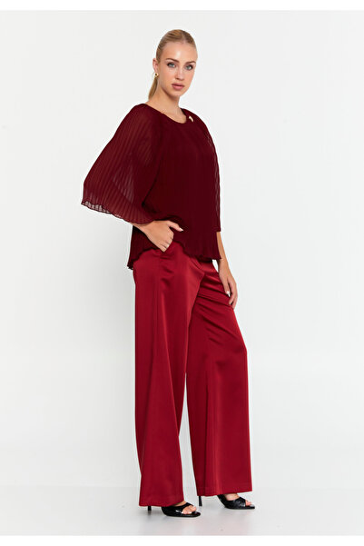 Sienna Fashion Ρουμπινί μπορντό μπλούζα