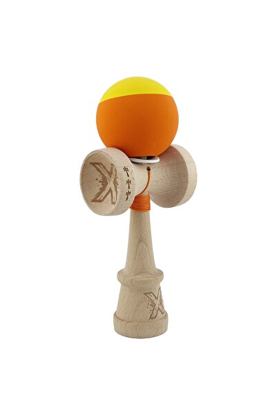 Cyrax Kendama X Original, Sfoară 62/65 cm Bicolor Galben/Portocaliu