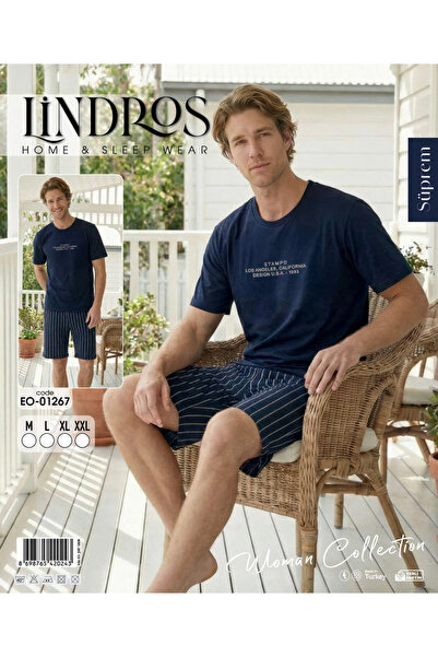 Freshness Lindros Eo-01267 Ανδρικό κοντομάνικο σορτς σετ από μονό ζέρσεϊ