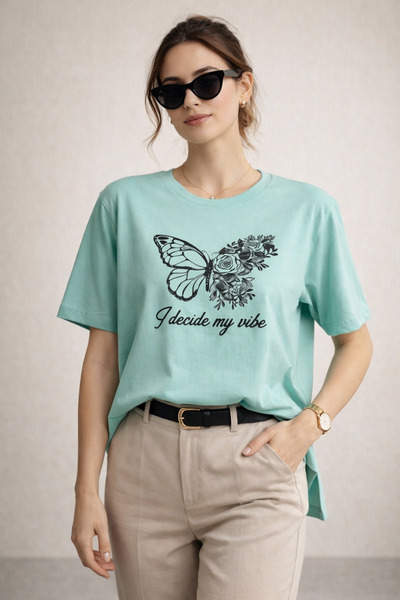 Polo State Γυναικείο μπλουζάκι με κανονικό σχέδιο σε τιρκουάζ χρώμα, βαμβακερ...