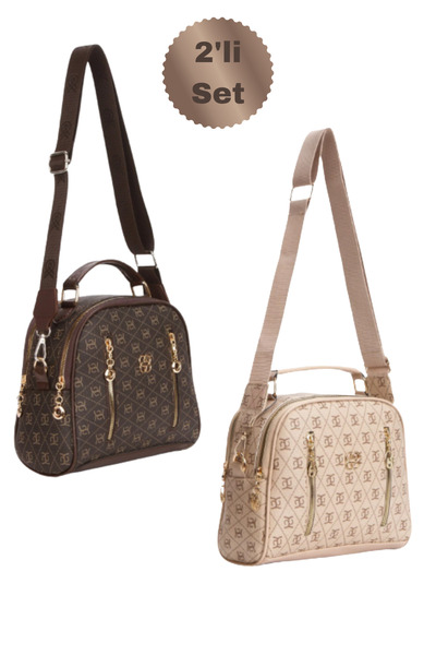 Newish Polo Γυναικεία τσάντα χιαστί με σχέδια για καθημερινή χρήση – Καφέ και...