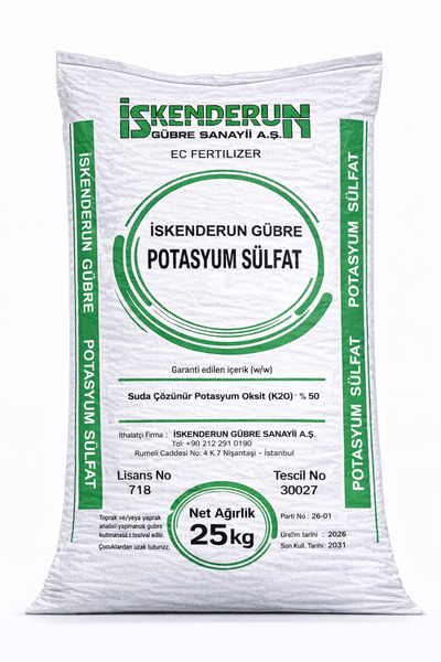 İSKENDERUN GÜBRE Potasyum Sülfat Granül 25 kg