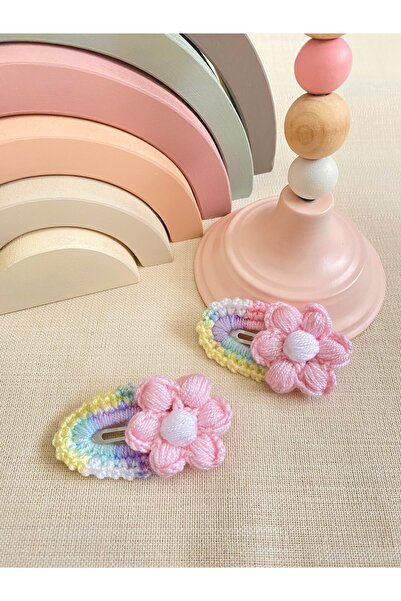 Derinkids 2 li Pembe Bebek ve Çocuk Toka Seti