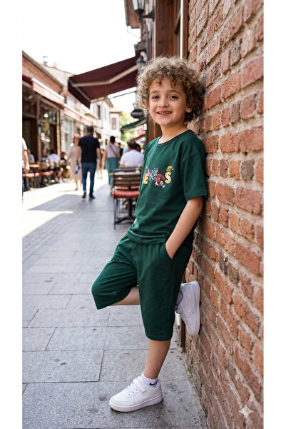 NURTOPU Σετ σορτς για αγόρια, καθημερινής χρήσης, από μαλακό βαμβακερό χτενισ...