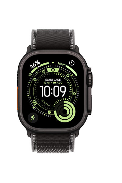 Apple Ceas Watch Ultra 3 GPS + Cellular 49mm Titan Negru, Curea Trail Loop S/M