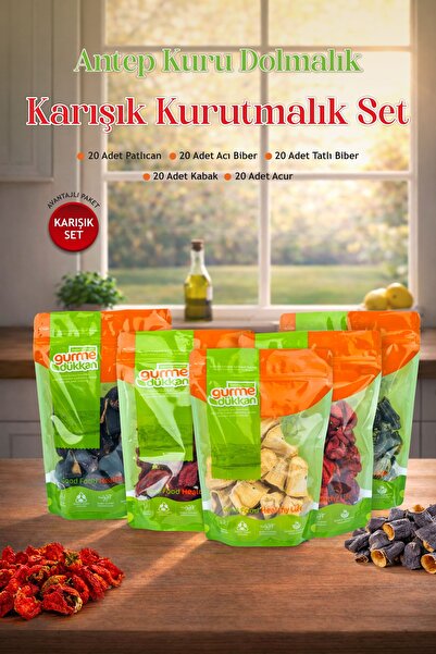 Gurme Dükkan Kuru Dolmalık 5 Çeşit 20’li Set Gaziantep Yöresel Karışık Dolmal...