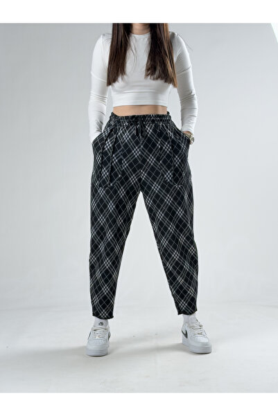 COCOPELLI Γυναικείο παντελόνι μπαγκέτα με τριγωνικό σχέδιο και λεπτομέρεια τσ...