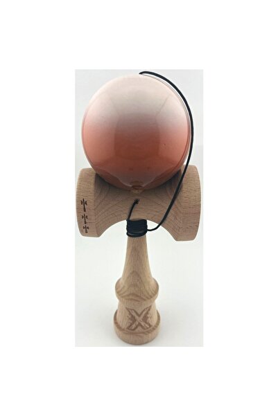 Cyrax Kendama X Original, Rulment metalic cu sfoară albă/maro de 55 cm