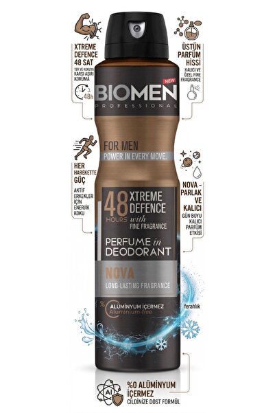 Biomen Perfume in Deodorant For Men Nova 200 ml