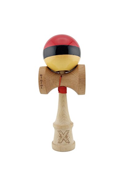 Cyrax Kendama X Original, 55 cm Șnur Roșu/Negru/Galben