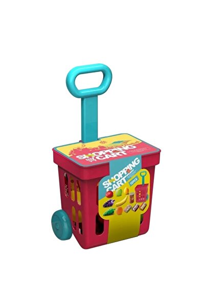 Toybox عربة تسوق للأطفال مع طعام وملحقات للعب التخيلي