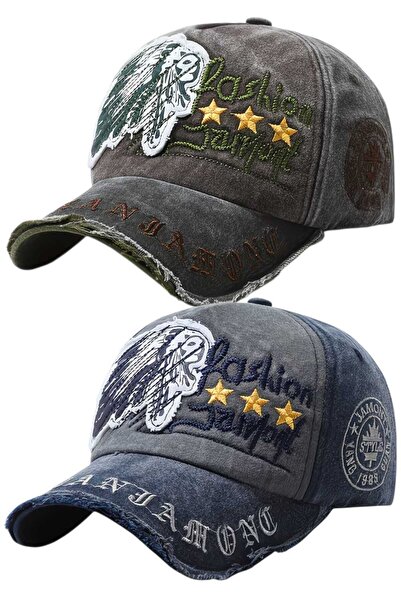 Uniquetrenders Unisex Vintage Fashion Jamont Κεντημένο Ρυθμιζόμενο Καπέλο Μπέ...