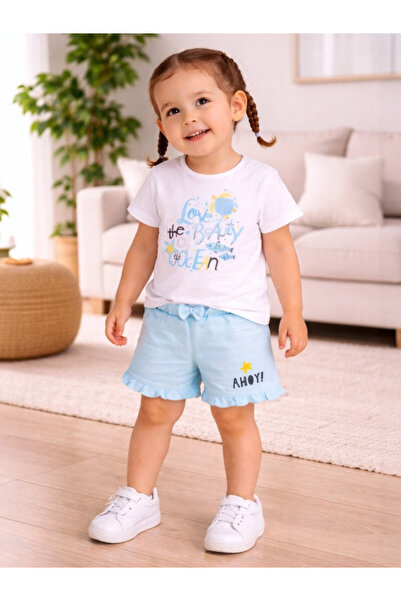 Victor and Jane Infant Girls’ 2-Piece Set – “Fun & Pretty” Graphic Tee & Shorts